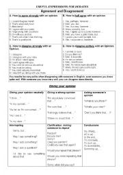 Useful expressions for debating