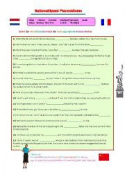 English Worksheet: Idioms about Nationality and Places