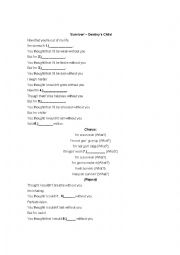 English Worksheet: Destinys child - Survival 