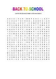 English Worksheet: Back to school