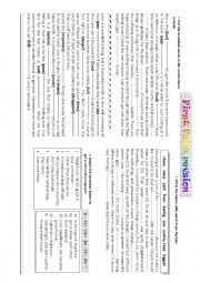 English Worksheet: language activities 1st form