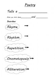 English Worksheet: Poetry Language