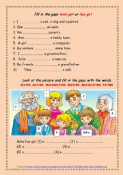 English Worksheet: Family