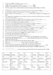 English Worksheet: airport quiz