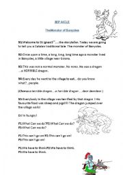 English Worksheet: THE MONSTER OF BAYOLES STORY