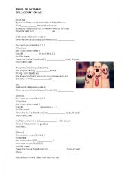 English Worksheet: Count On Me Lyrics