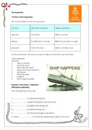 English Worksheet: Imperative CEF A2 Evacuation and boat drill instructions