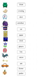 English Worksheet: matching activity