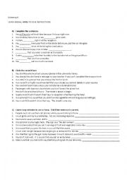 English Worksheet: Giving Instructions 
