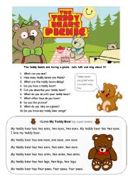 English Worksheet: Teddy Bear Talk