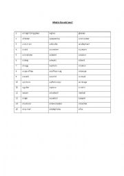 English Worksheet: What is the odd one? general vocabularies