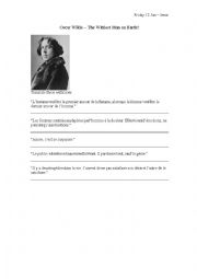 English Worksheet: Oscar Wilde - translate quotes 