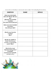 English Worksheet: Lets talk about traveling