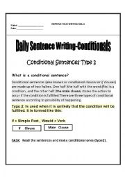 Daily writing conditionals