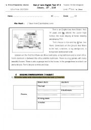 English Worksheet: End of Semester test number1