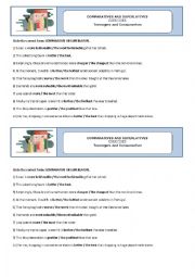 English Worksheet: Degrees of Adjectives A
