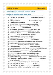 English Worksheet: Linking words