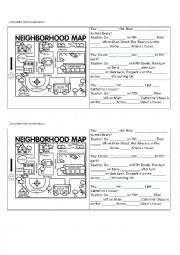 English Worksheet: Reading maps 