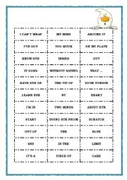 English Worksheet: IDIOMS - matching 