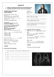 English Worksheet: Song activity - All night