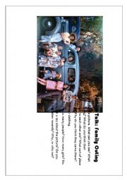 English Worksheet: Picture Talk: Family Outing
