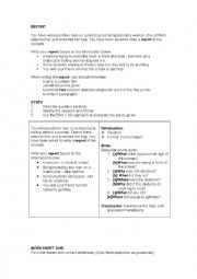 English Worksheet: report 