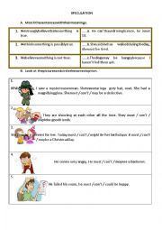 English Worksheet: speculation