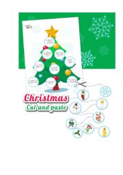 English Worksheet: Christmas tree