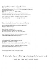 English Worksheet: Bruno Mars Song 