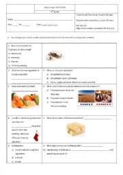 English Worksheet: Traditional British Christmas food 