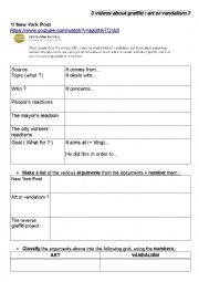 English Worksheet: Street art