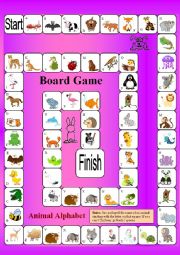 English Worksheet: Animal boardgame