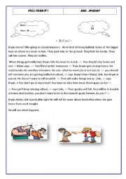 English Worksheet: end of term exam n 1