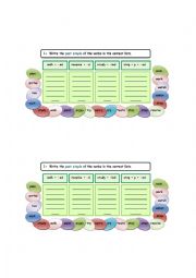 English Worksheet: regular verb