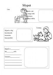 English Worksheet: My pet