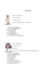English Worksheet: INTERVIEW FAMOUS PEOPLE