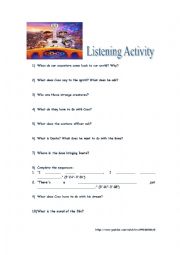 English Worksheet: COCO Trailer