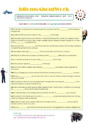 English Worksheet: Idioms about Work