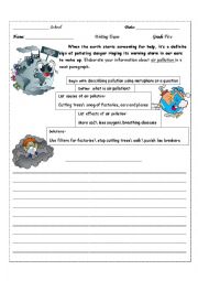 English Worksheet: Air pollution