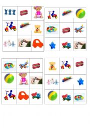 English Worksheet: BINGO TOYS