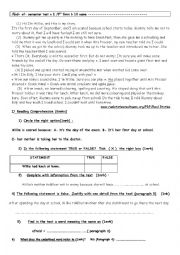 English Worksheet: 9th :End- of- semester test n 1 /9th form b10(2017-2018)