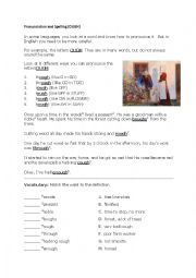 English Worksheet: Pronouncing OUGH