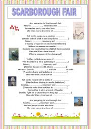 English Worksheet: Scarborough Fair. Song