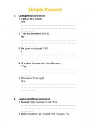 English Worksheet: Present Simple  - The time