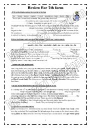 English Worksheet: Review 