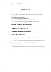 English Worksheet: Chicago girl