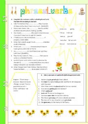 English Worksheet: phrasal verbs