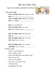 English Worksheet: Little Red Riding Hood