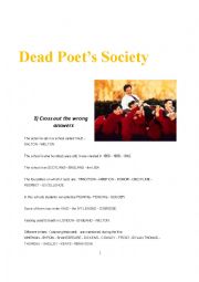 English Worksheet: Dead Poets Society