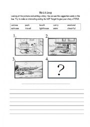 English Worksheet: Picture sequence Writing 